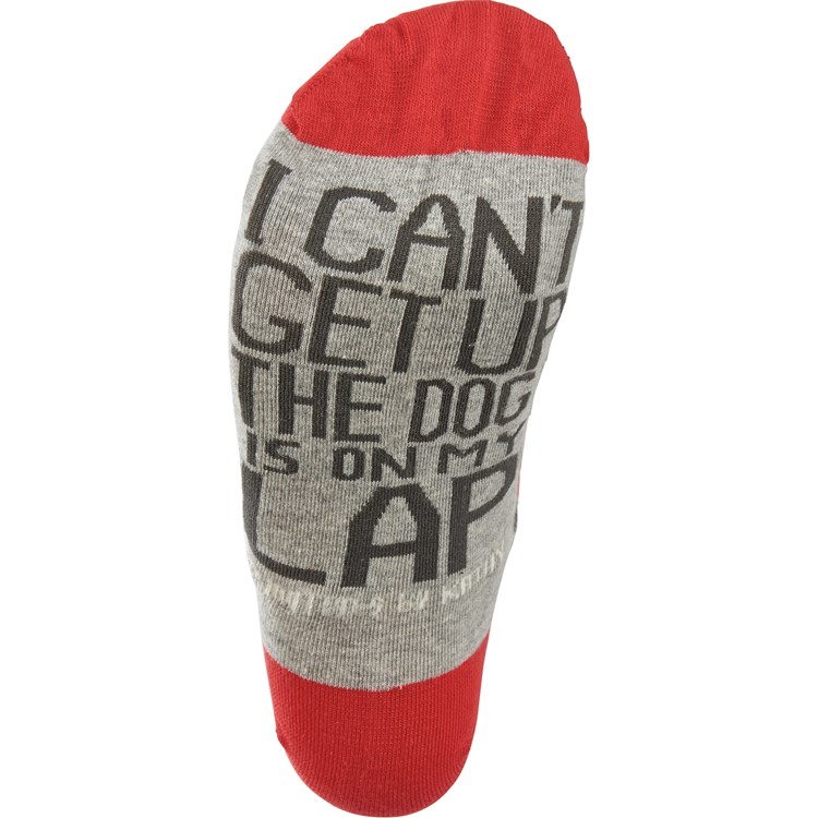The Dog Is On My Lap Socks - Cotton, Nylon, Spandex