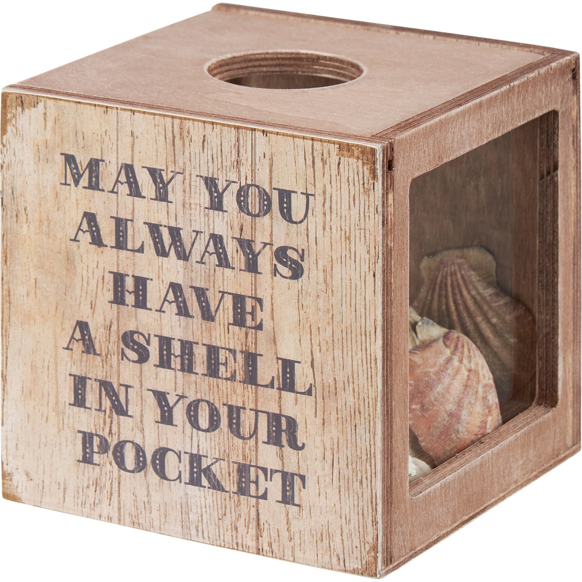 Always Have A Shell Shell Holder - Wood, Paper, Glass