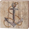 Lobster Anchor Clams Block Sign Set - Wood, Paper