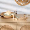 Wood And Sea Glass Garland - Wood, Acrylic, Jute