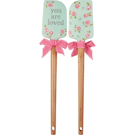 Spatula - You Are Loved - 2.50" x 13" x 0.50" - Silicone, Wood