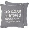 No Dogs Allowed On The Couch Pillow - Cotton, Zipper