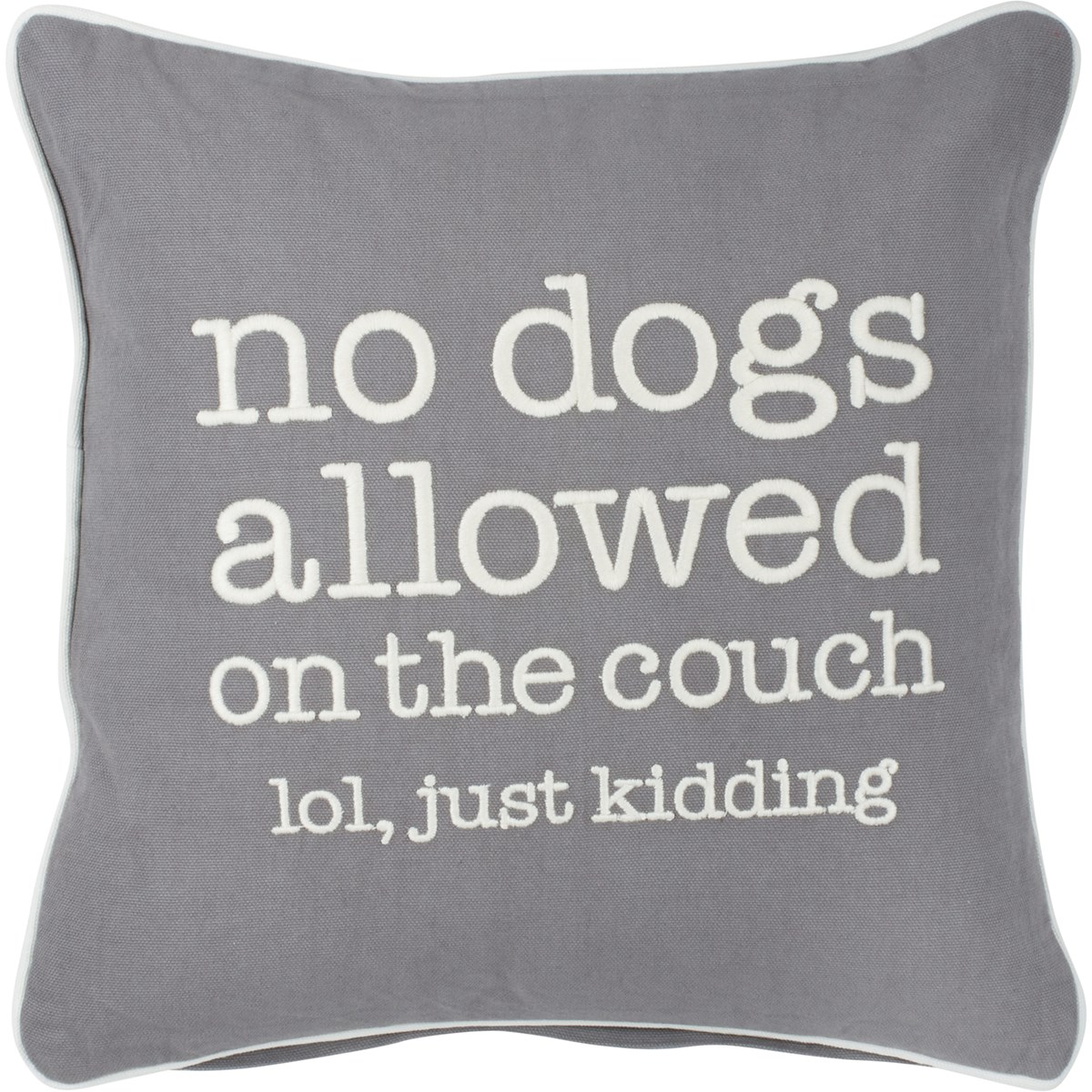 No Dogs Allowed On The Couch Pillow - Cotton, Zipper