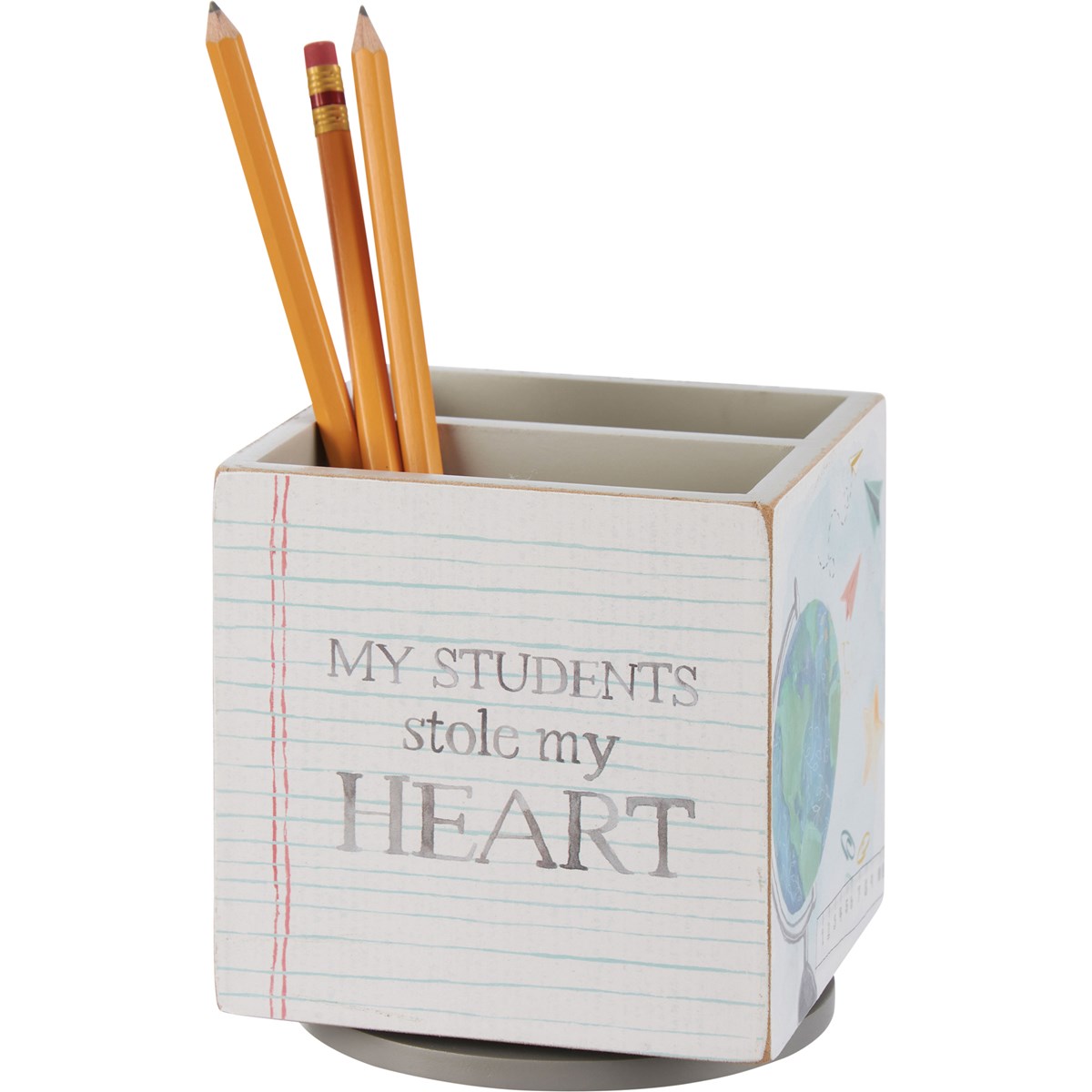 My Students Have My Heart Pencil Spinner - Wood, Paper