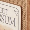Sweet Alyssum Inset Box Sign - Wood, Burlap, Paper