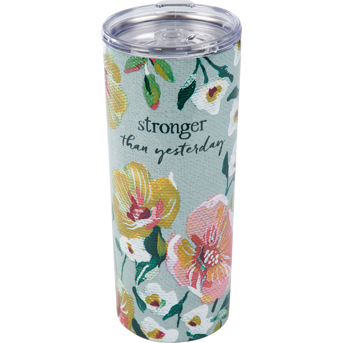 Stronger Than Yesterday Coffee Tumbler - Stainless Steel, Plastic