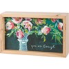 You Are Enough Inset Box Sign - Wood