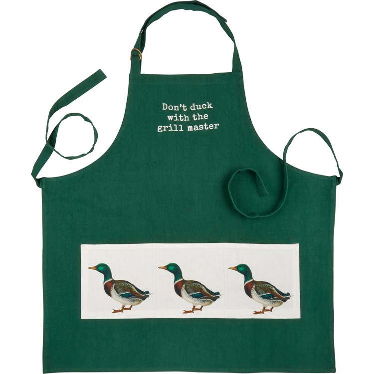 Don't Duck With The Grill Master Apron - Cotton, Metal