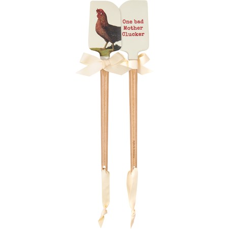 One Bad Mother Clucker Spatula - Silicone, Wood
