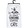Sunshine Coffee And Cats Kitchen Towel - Cotton