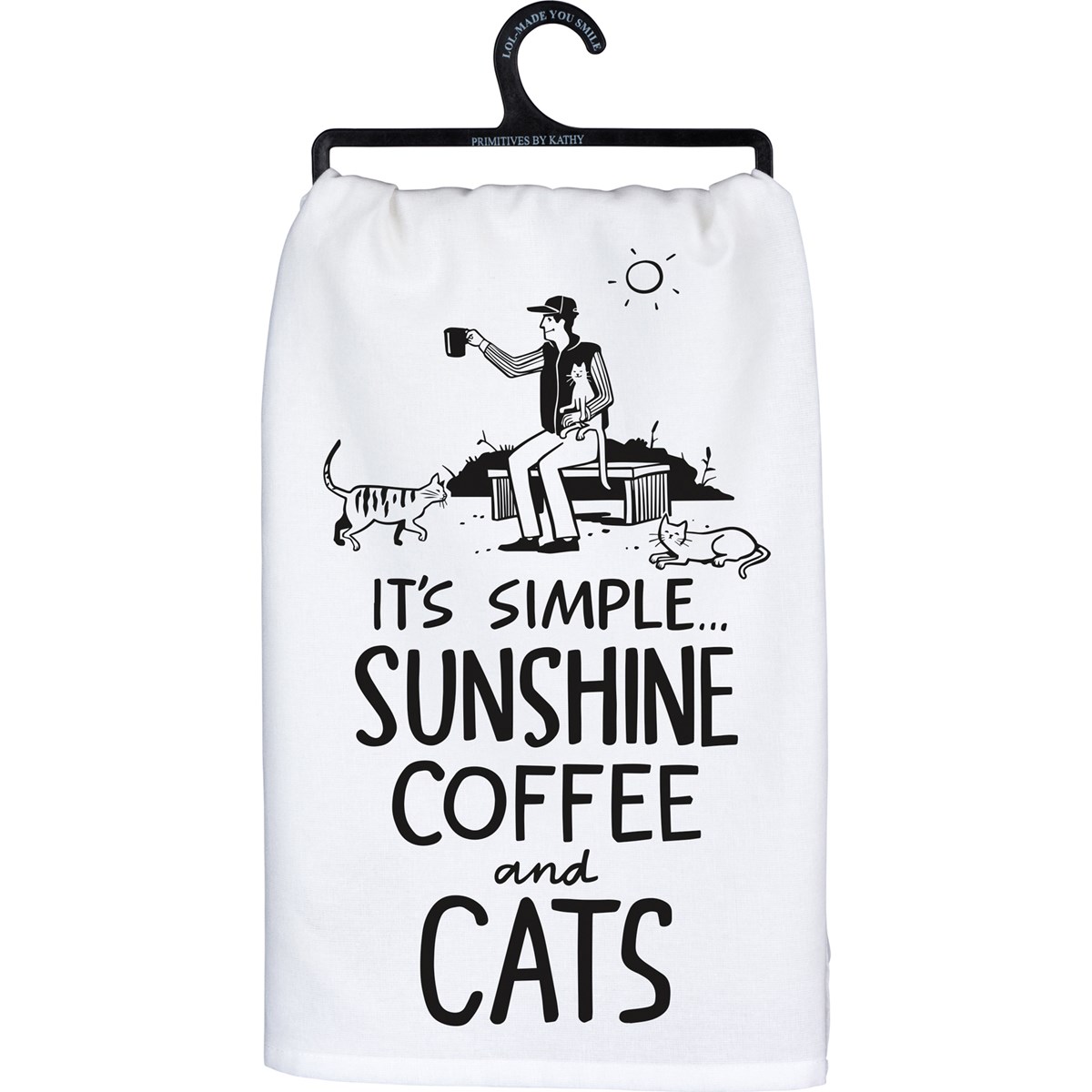 Sunshine Coffee And Cats Kitchen Towel - Cotton