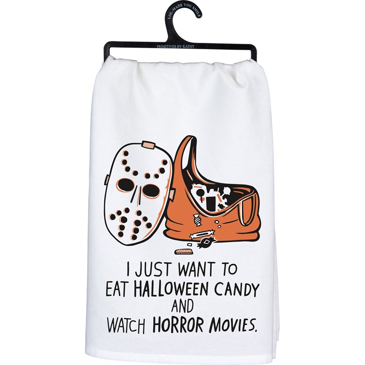 Eat Candy Watch Movies Kitchen Towel - Cotton