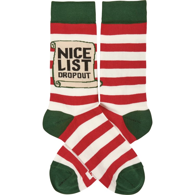Nice List Dropout Socks - Cotton, Nylon, Spandex