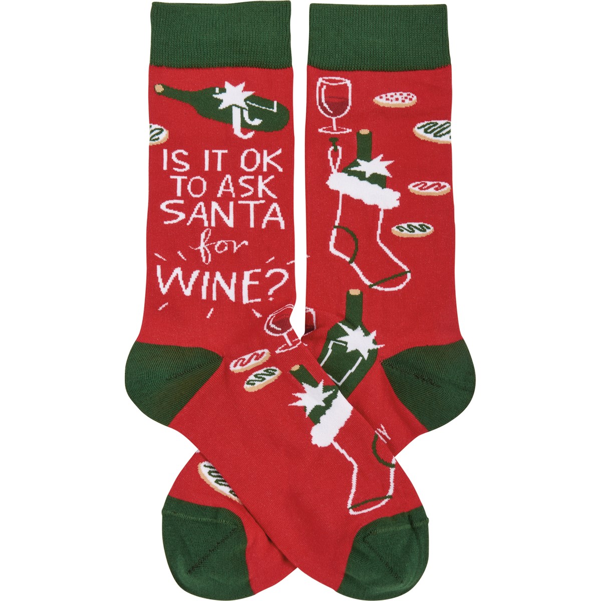 Is It Okay To Ask Santa For Wine Socks - Cotton, Nylon, Spandex