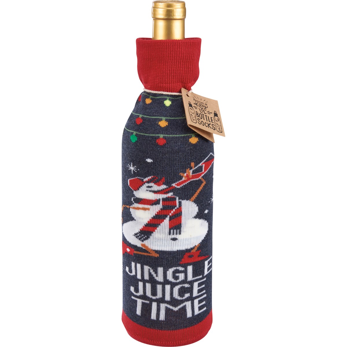 Jingle Juice Time Bottle Sock - Cotton, Nylon, Spandex