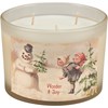 Vintage Snowmen Candle Set - Soy Wax, Glass, Cotton