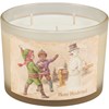 Vintage Snowmen Jar Candle Set - Soy Wax, Glass, Cotton