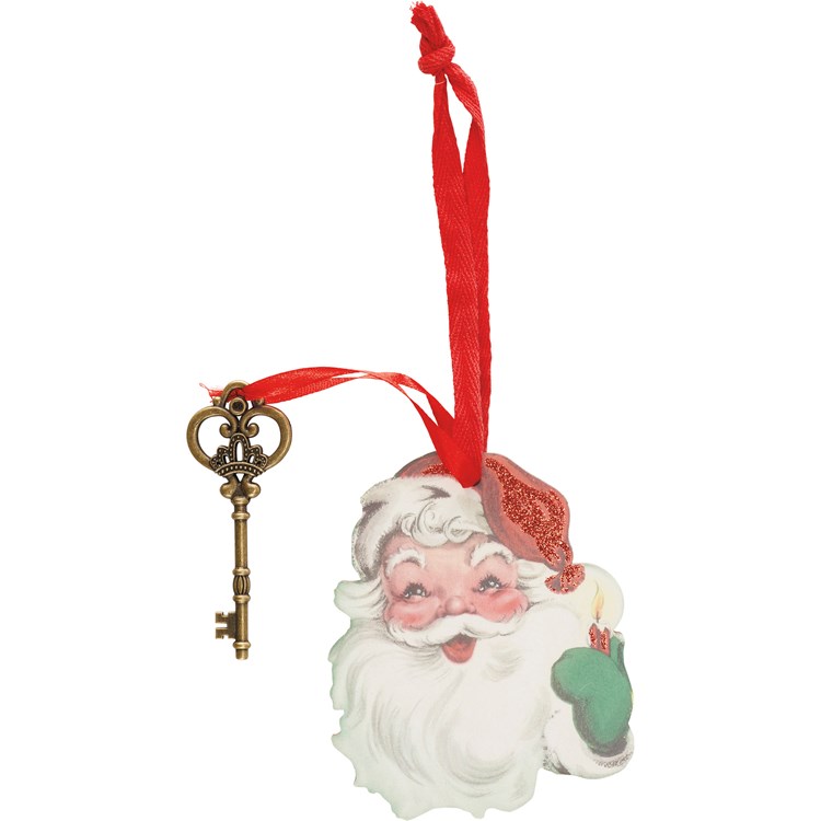Santa's Magic Key Vintage Ornament
