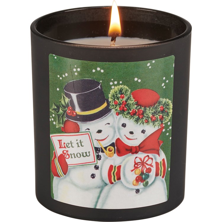 Snowy Friends Jar Candle Set - Soy Wax, Glass, Cotton