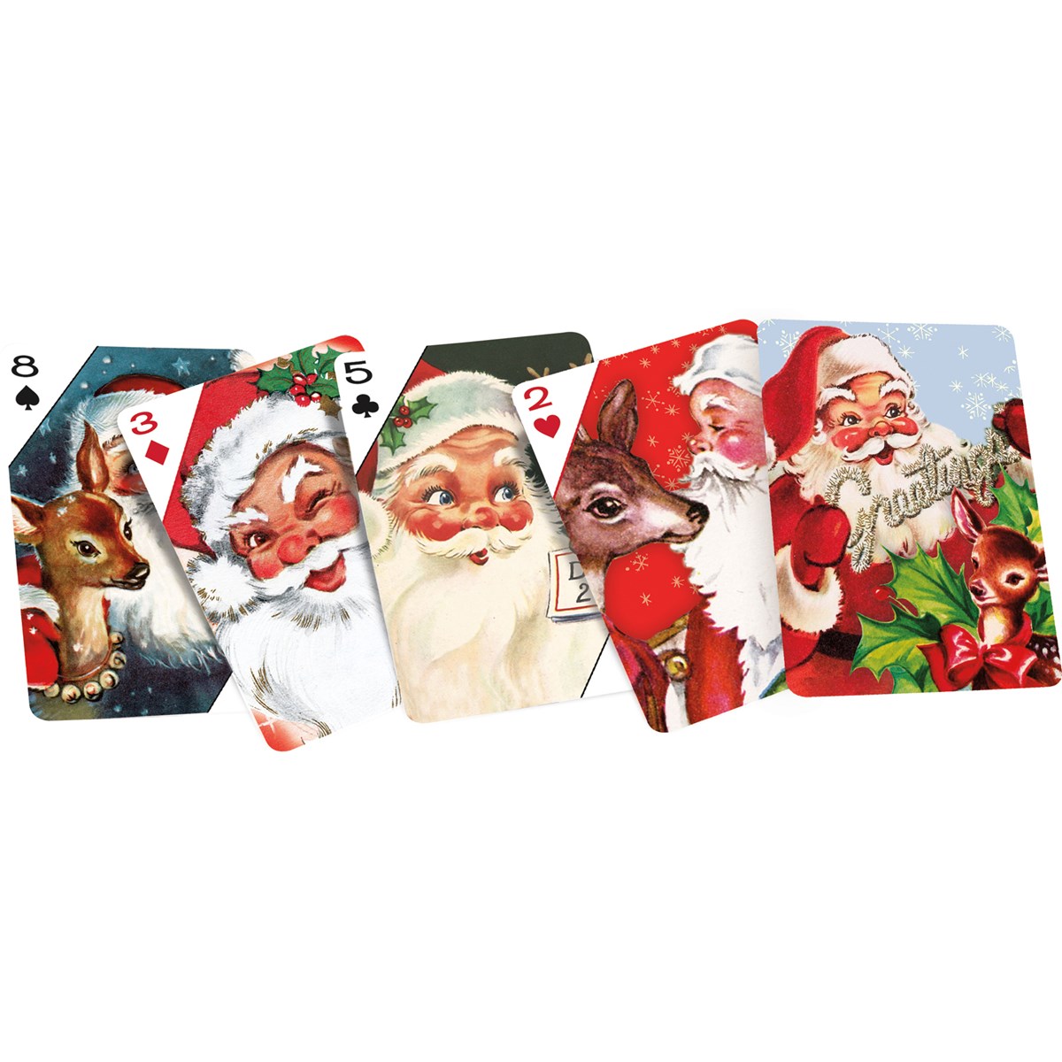 Santa Claus Playing Cards - Paper, Acrylic