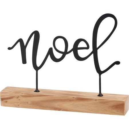 Sitter - Noel - 8" x 6" x 1.50" - Metal, Wood