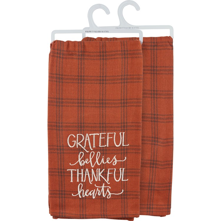 Grateful Bellies Kitchen Plaid Towel - Cotton