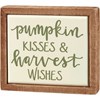 Pumpkin Kisses Box Sign Mini - Wood