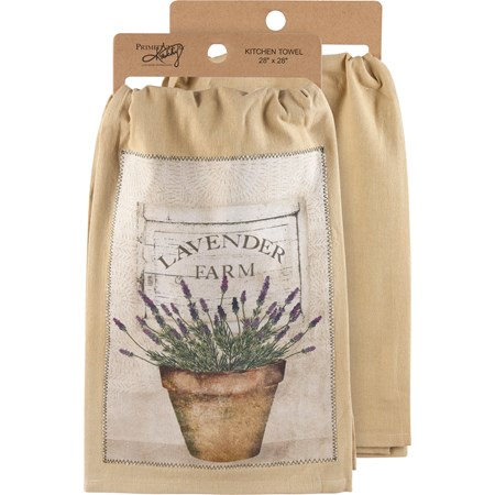 Kitchen Towel - Lavender Farm - 28" x 28" - Cotton