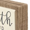 Faith Over Fear Box Sign Mini - Wood