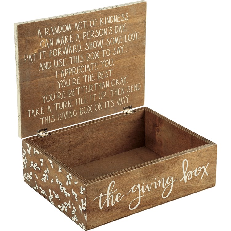 A Random Act Of Kindness Giving Box - Wood, Metal