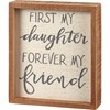My Daughter My Friend Inset Box Sign - Wood