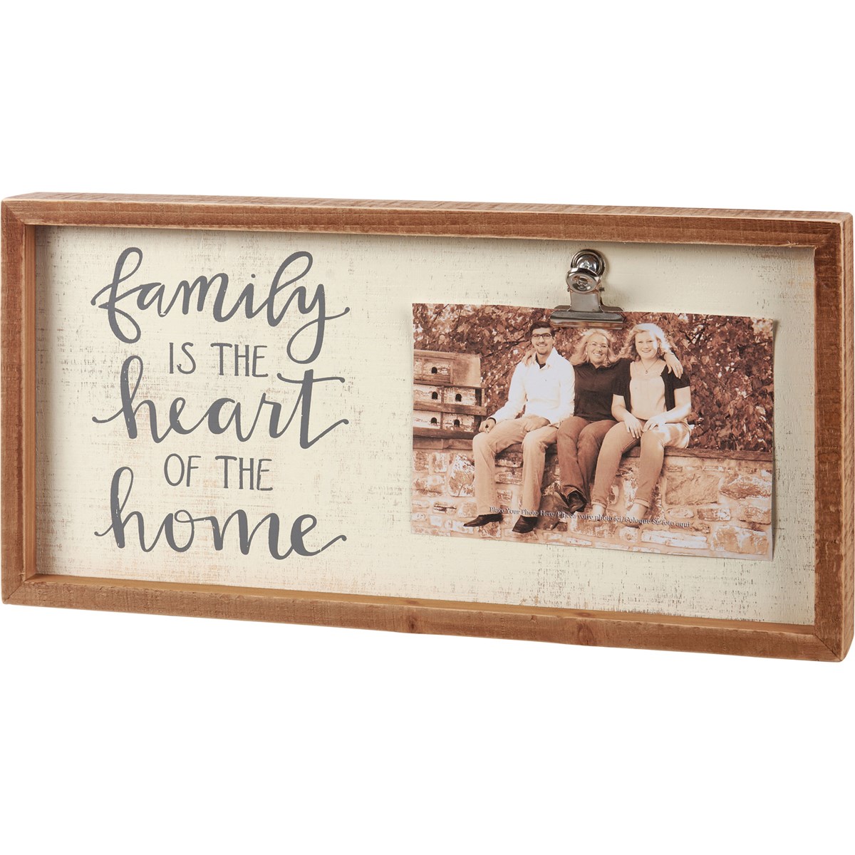 Family Heart Of Home Inset Box Frame - Wood, Metal