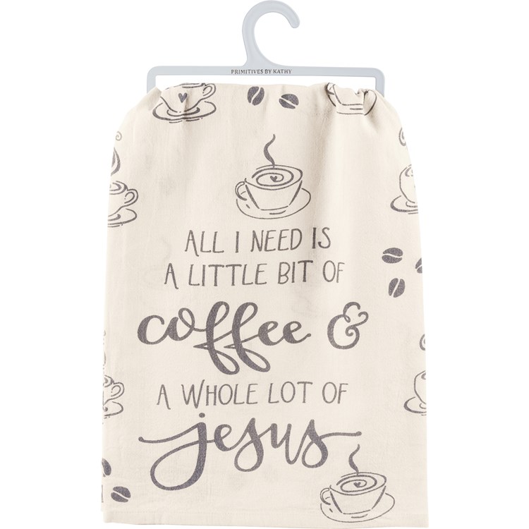 Coffee & Jesus Kitchen Towel - Cotton