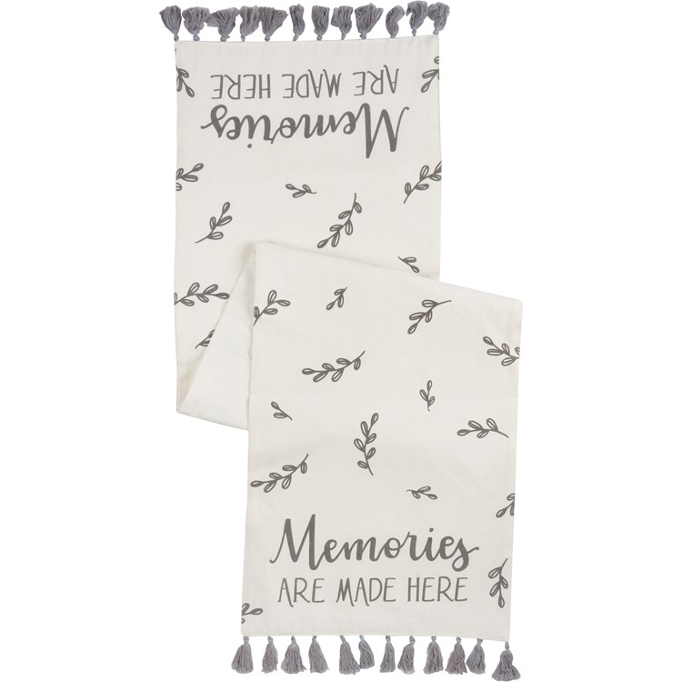 Memories Are Made Here Table Runner - Cotton