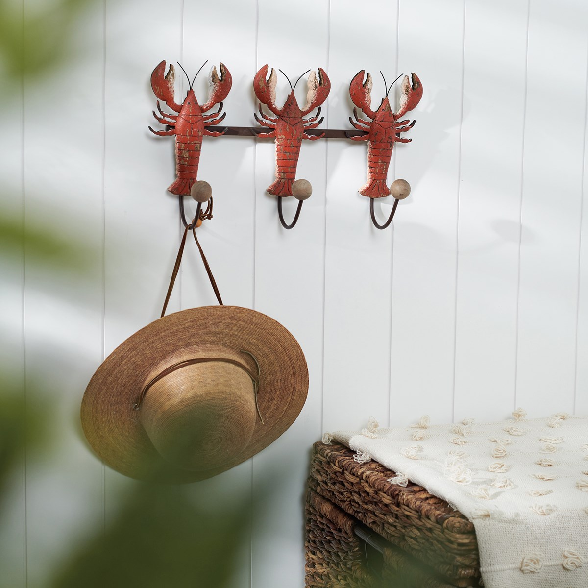 Lobsters Hook Board - Wood, Metal