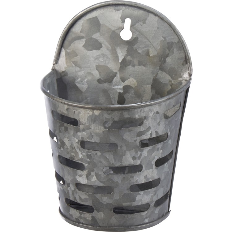Rustic Olive Wall Bucket Set - Metal