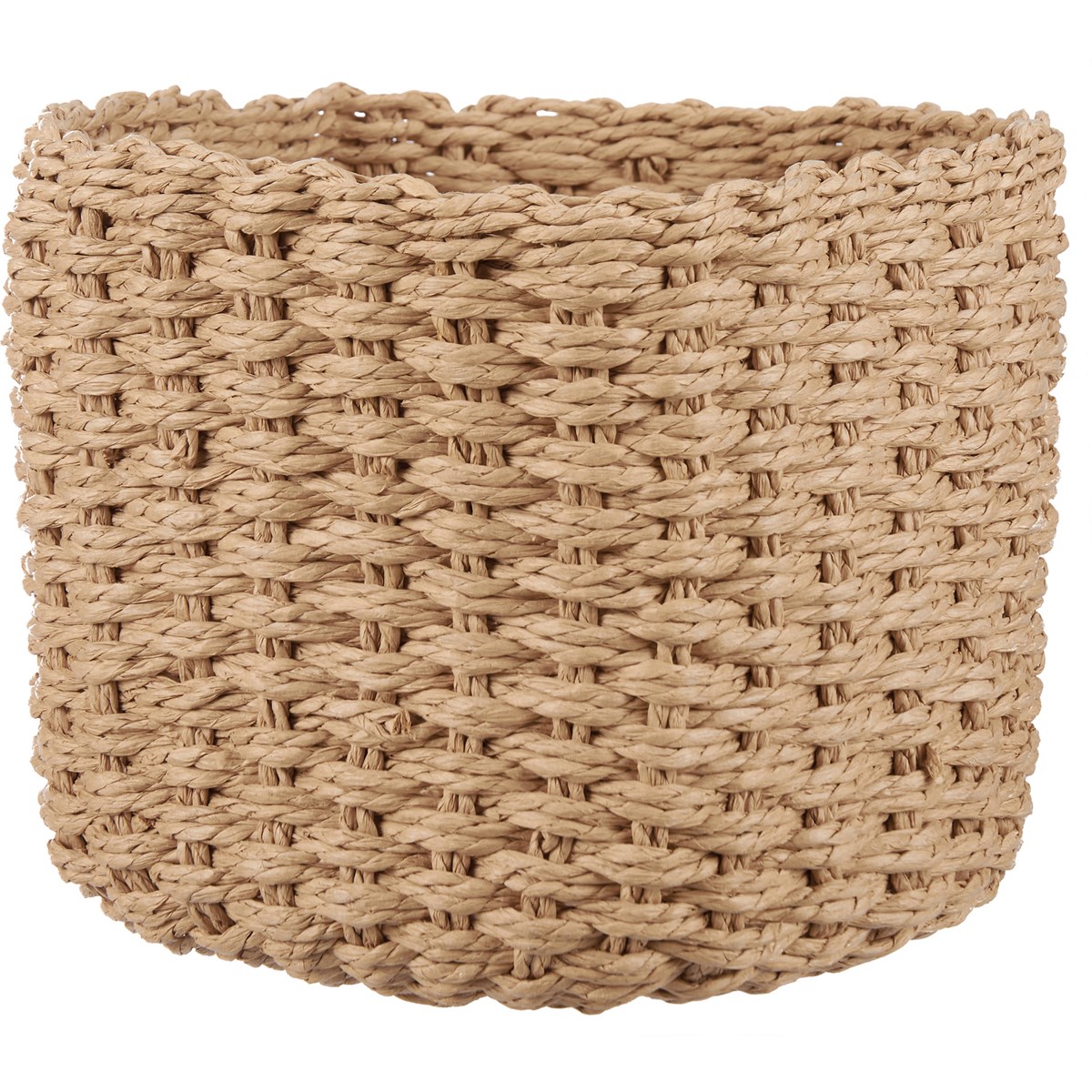 Round Paper Rope Basket Set - Paper, Metal