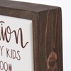 Caution Kids Bathroom Box Sign Mini - Wood