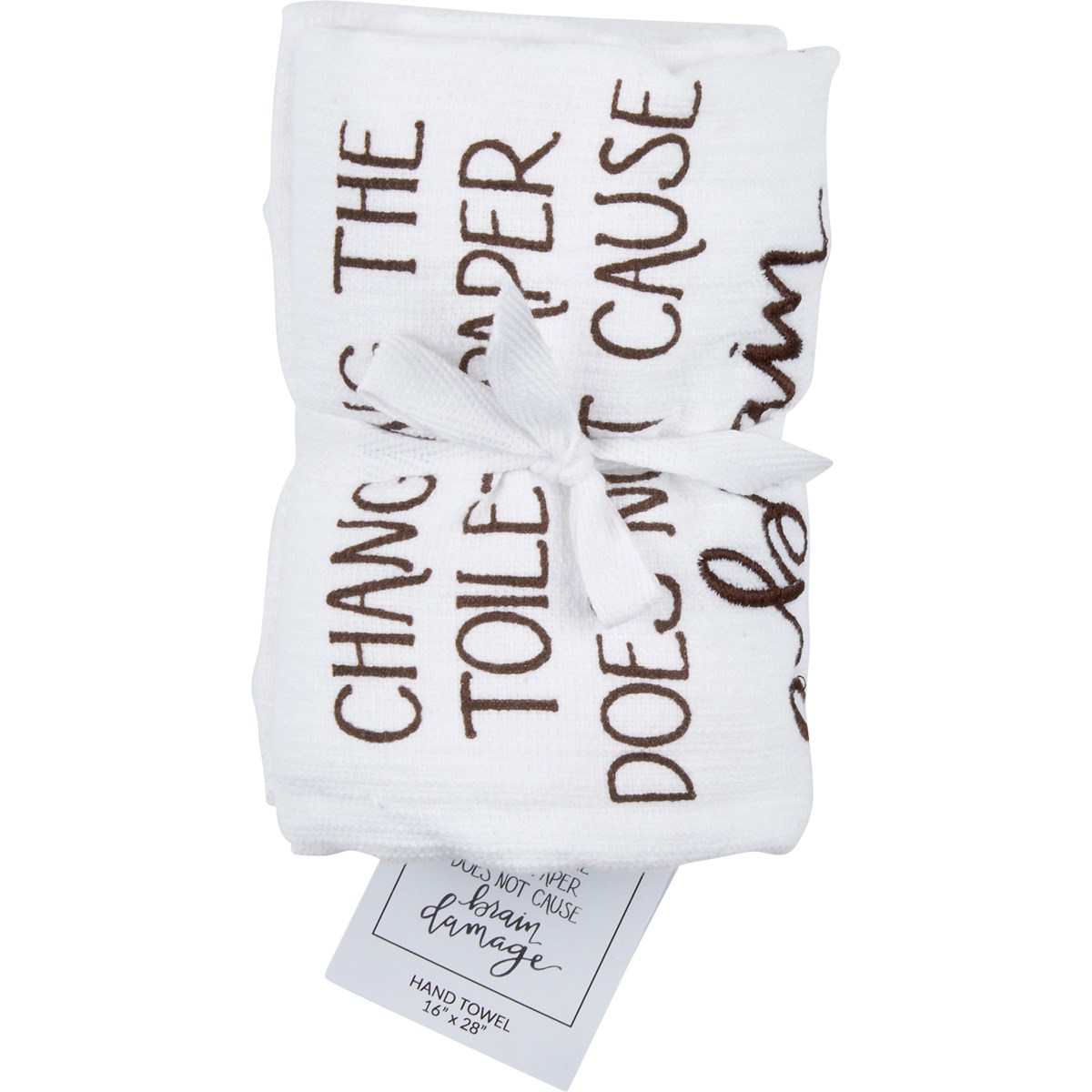 Does Not Cause Brain Damage Hand Towel - Cotton, Terrycloth