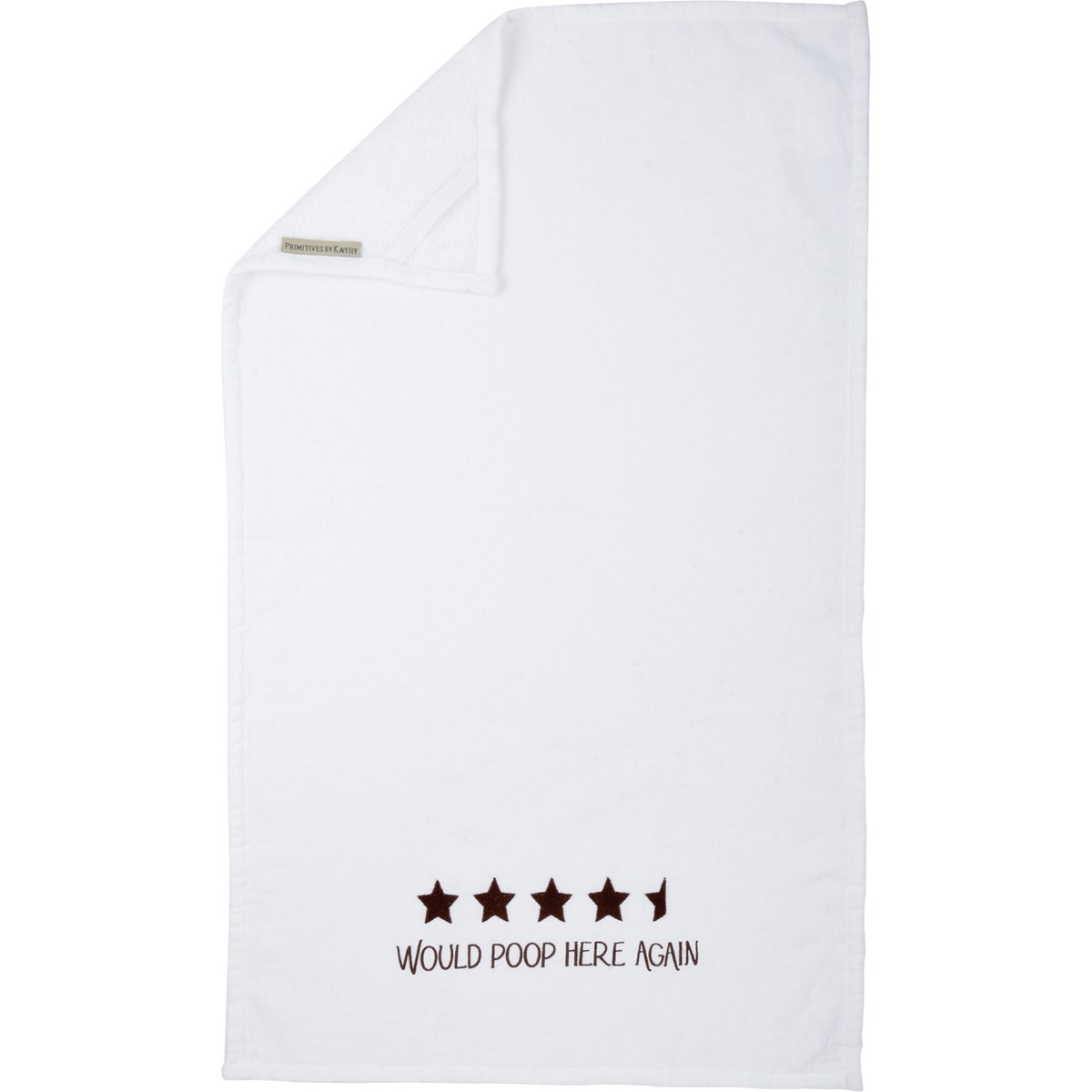 Would Poop Here Again Hand Towel - Cotton, Terrycloth