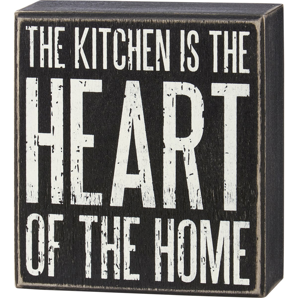 The Kitchen Heart Of The Home Box Sign - Wood