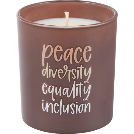 Jar Candle - Kindness Peace Diversity - 8 oz., 3.25" Diameter x 3.50" - Soy Wax, Glass, Cotton