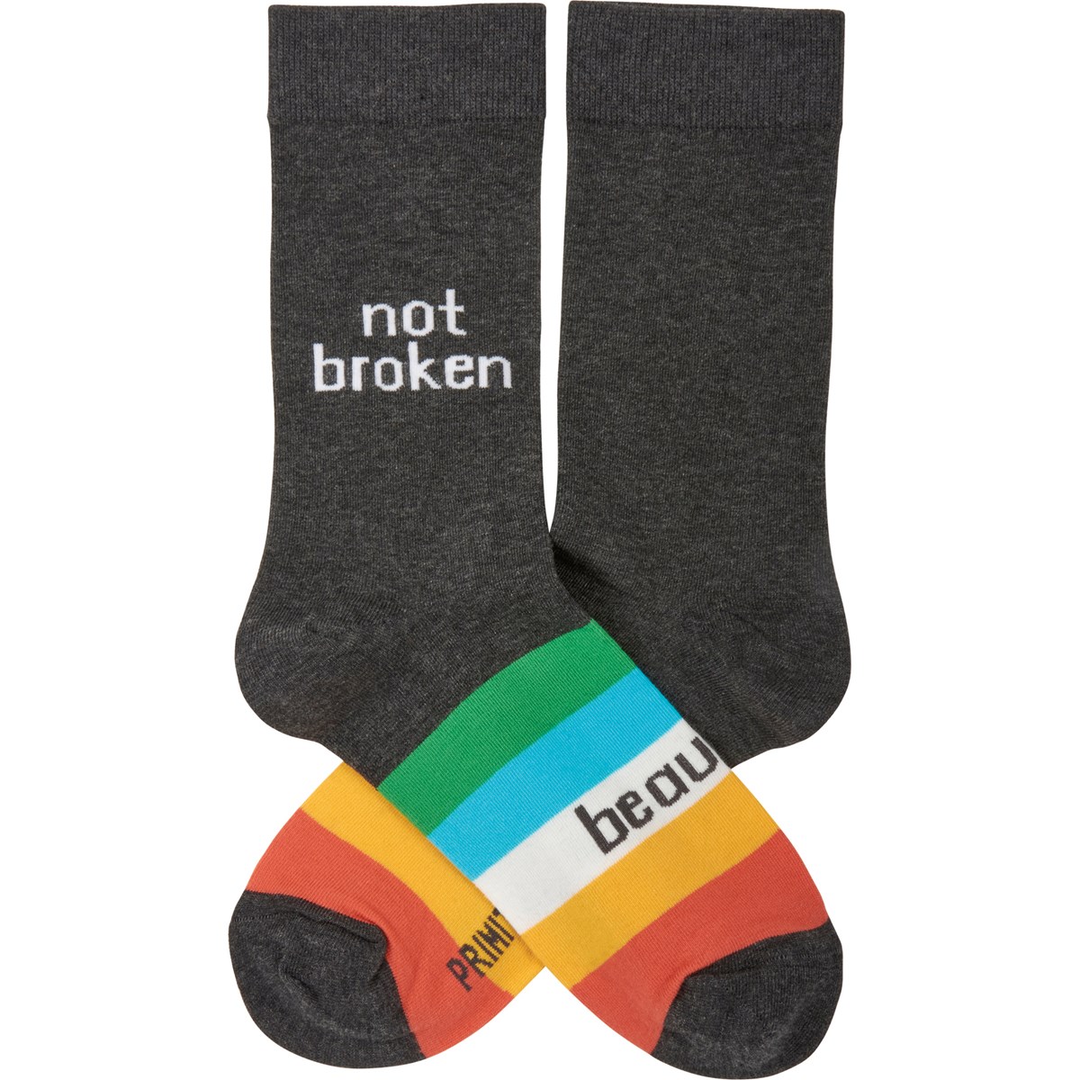 Not Broken Beautiful Socks - Cotton, Nylon, Spandex