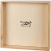 Inset Box Sign - Floral Peace Sign - 8" x 8" x 1.75" - Wood