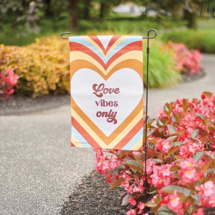 Garden Flag - Love Vibes Only - 12" x 18" - Polyester