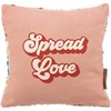 Pillow - Spread Love - 10" x 10" - Cotton, Zipper