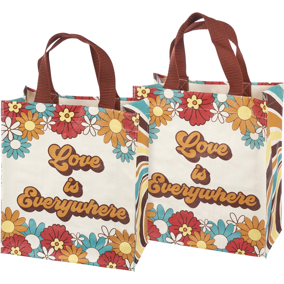 Daily Tote - Love Is Everywhere - 8.75" x 10.25" x 4.75" - Post-Consumer Material, Nylon