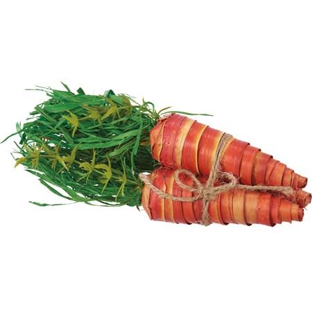 Carrot Bundle - 3.25" Diameter x 9.50" - Foam, Jute, Plastic, Cornhusk