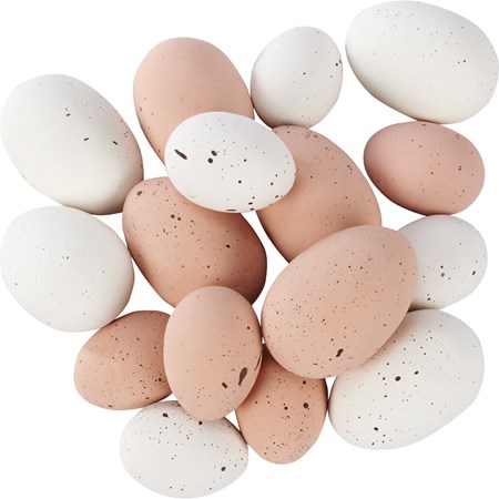 Decorative Eggs - Speckled - Box: 7" x 3.50" x 7" - Foam