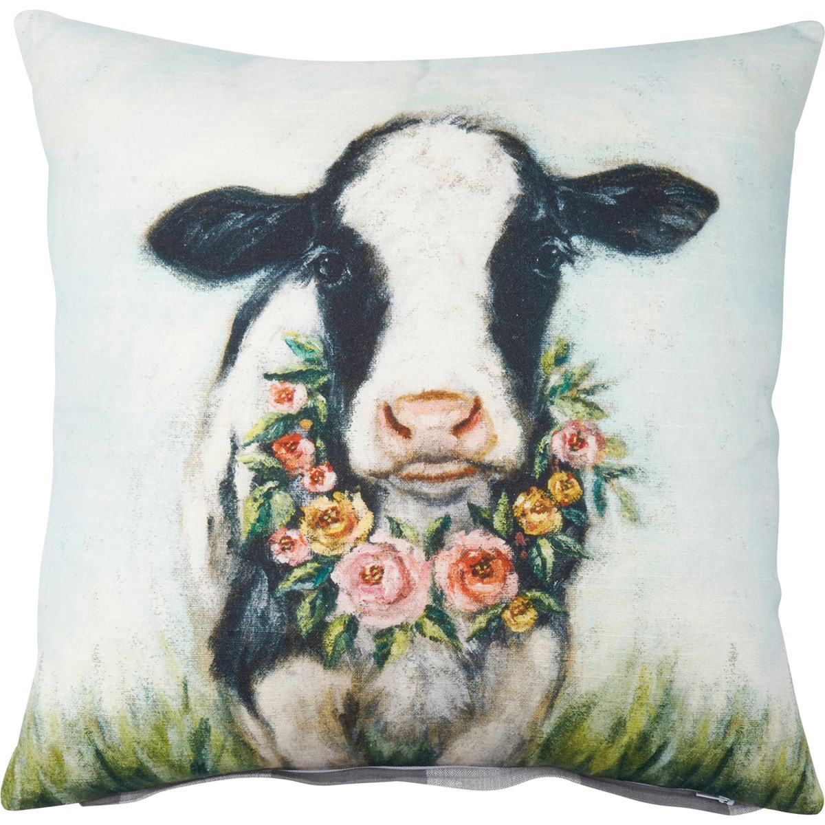 Floral Calf Pillow - Cotton, Zipper